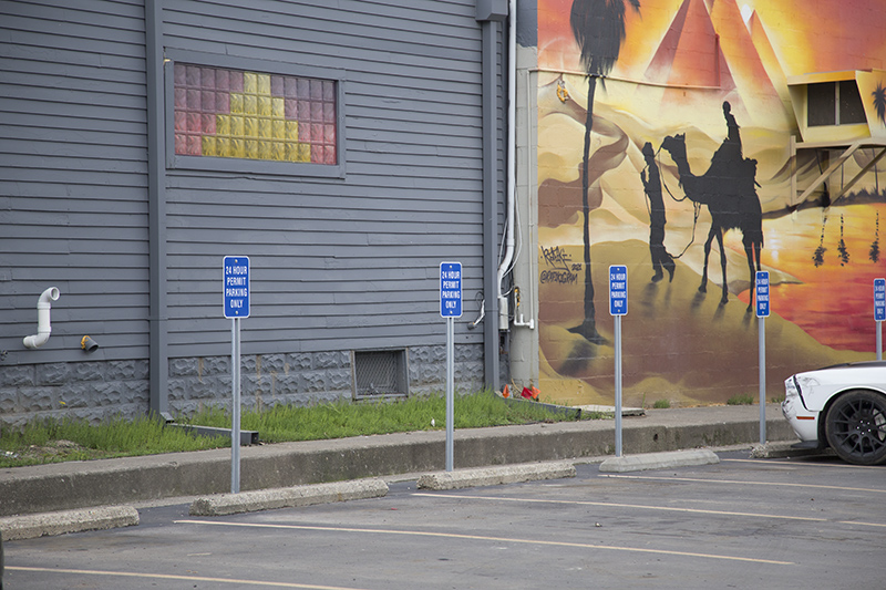 Random Rippling - Permit parking in Carrollton lot by Post Office
