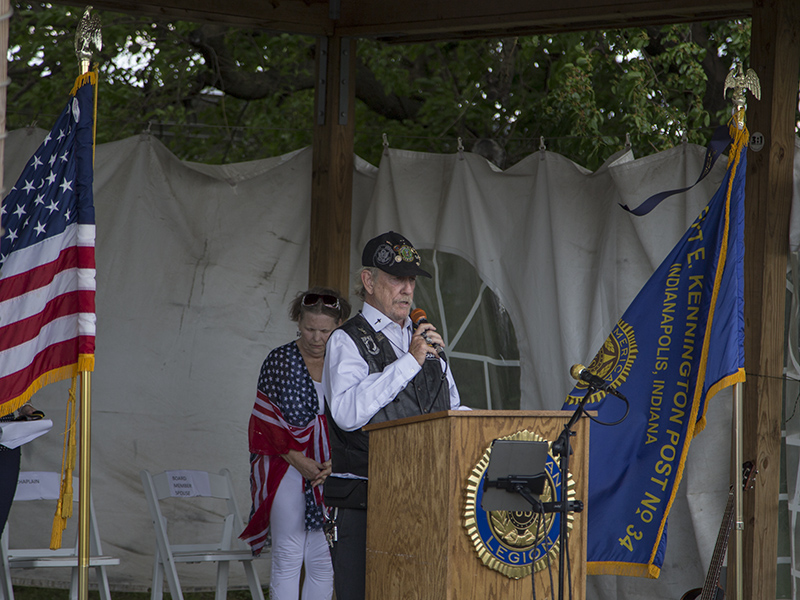 Chaplain Charles Russell leads the prayer