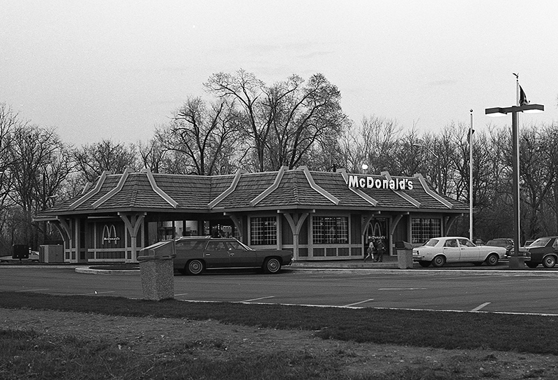 The original McDonald's at 1020 Broad Ripple Avenue as seen in 1977