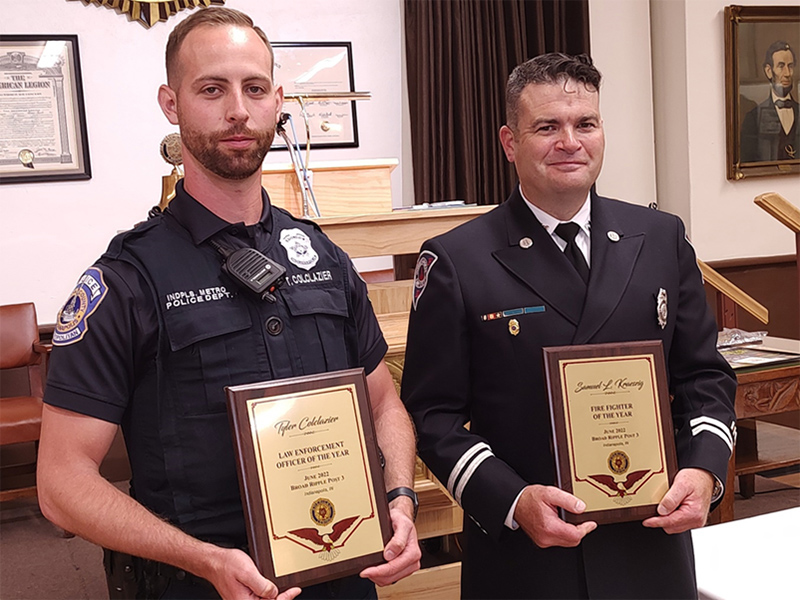 Officer Tyler Colclazier and Captain Sam Kraeszig