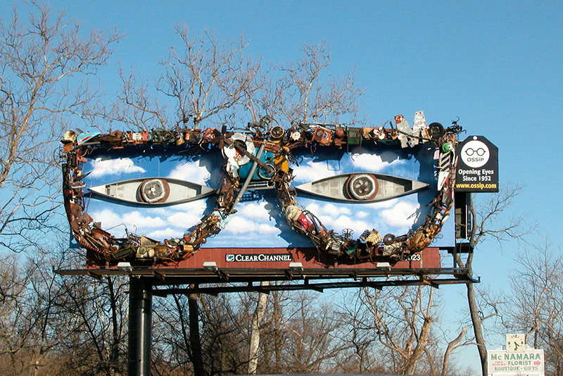 The Ossip art billboard as seen in 2003