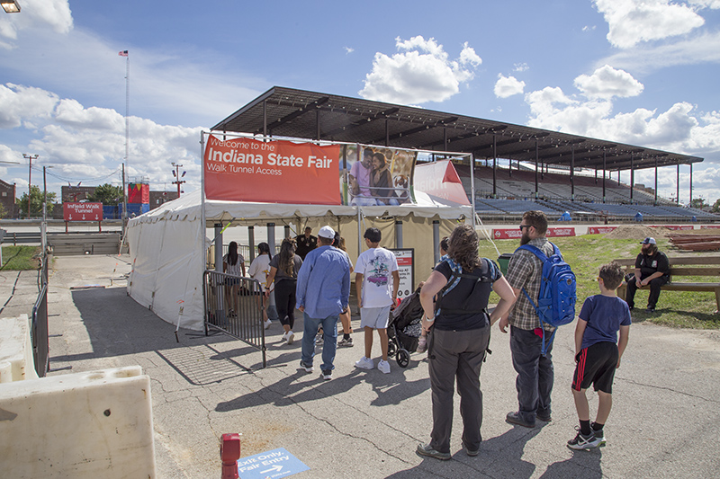 Entering the Fair from the infield lot