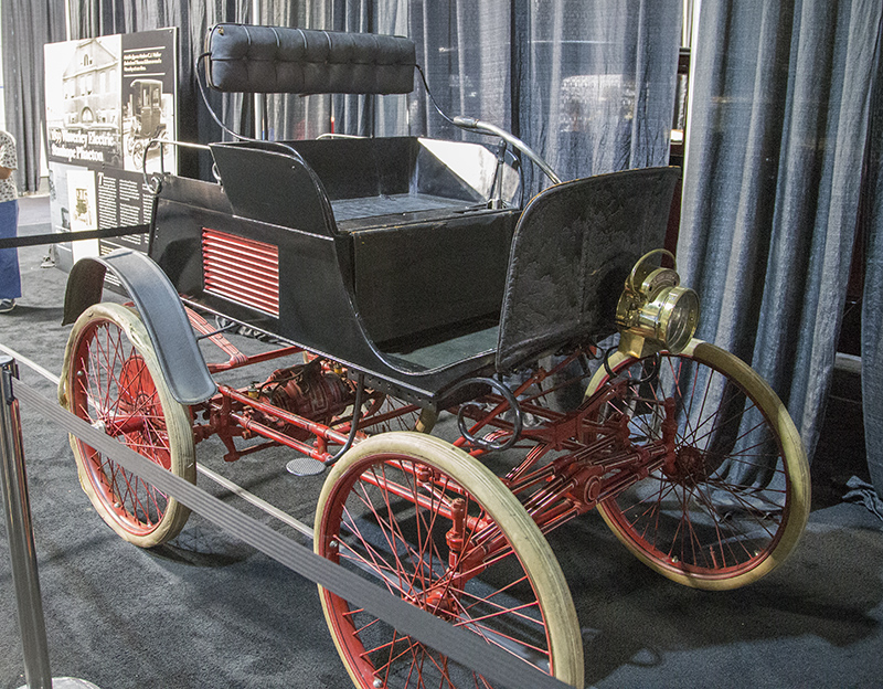 An early electric car in the World of Speed exhibit