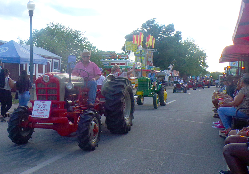 The daily tractor parade