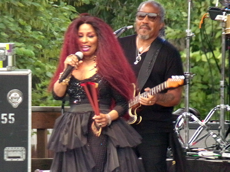 Chaka Khan on the Free Stage - the show was cut short due to weather