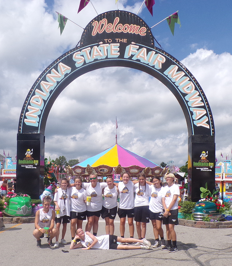 Posing at the Midway Arch