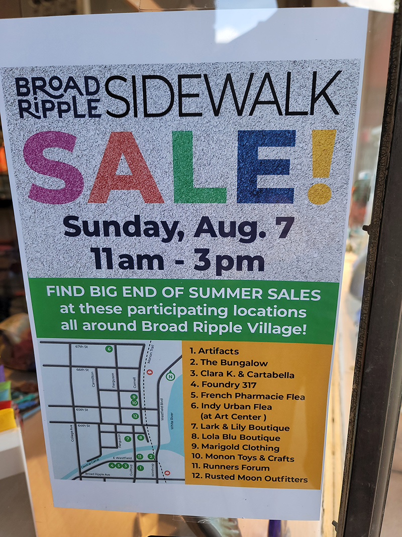 Random Rippling - Broad Ripple Sidewalk Sale