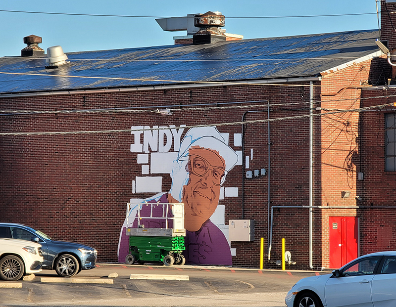 Random Rippling - New mural going up on Vogue