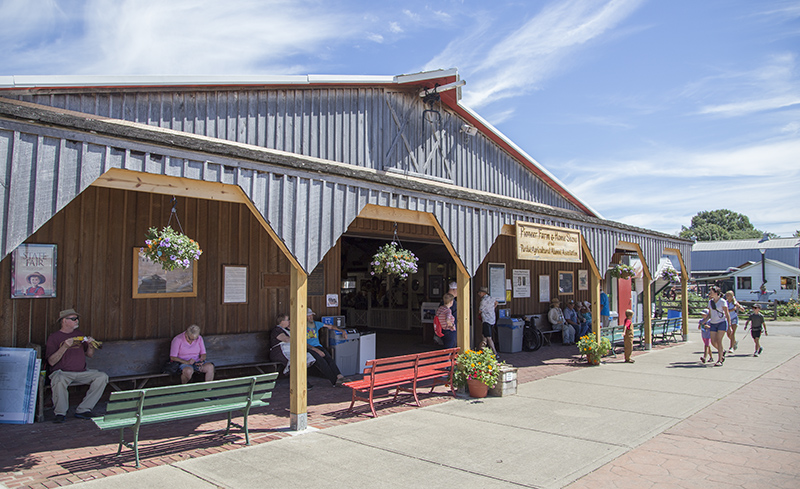 The Pioneer Building on the north side of the fair