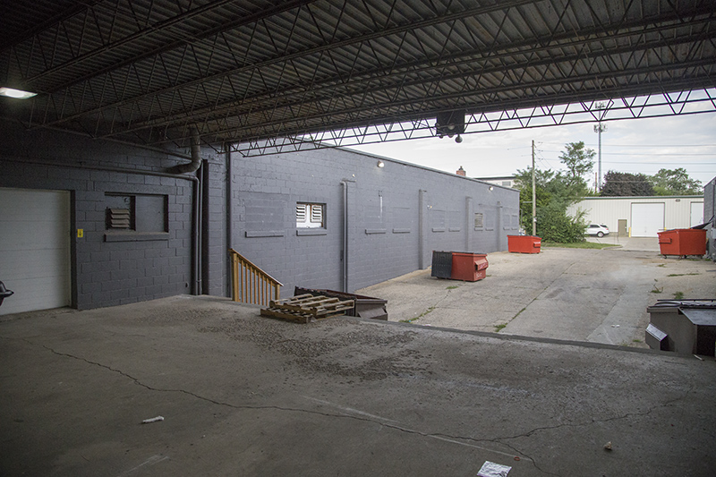 The old loading dock may become an outdoor event space