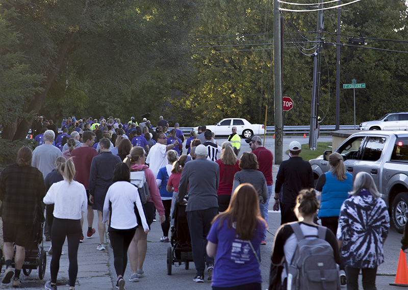 Participants headed to College Avenue, then south, cutting over to Riverview Drive.