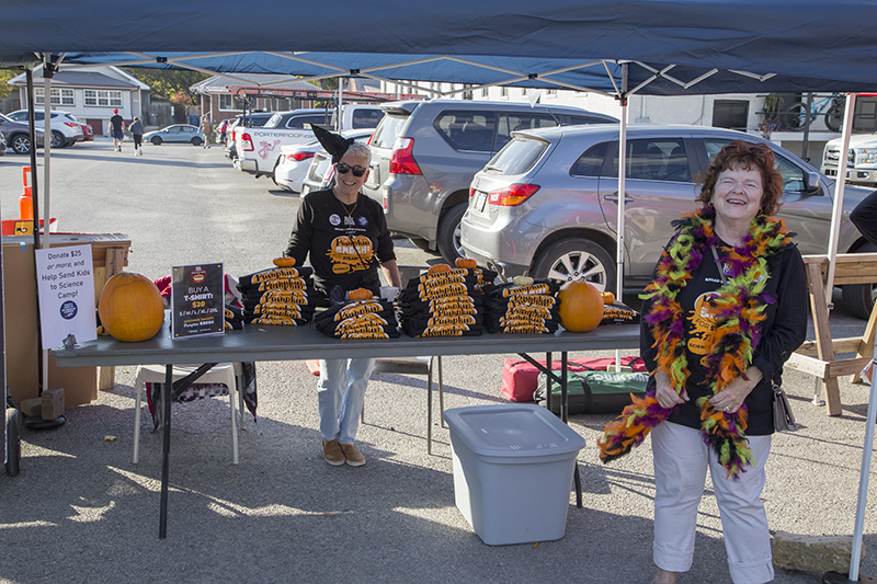 Pumpkin Smash merch tent