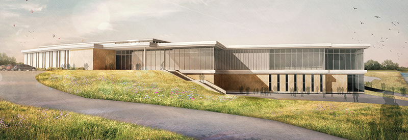 An artistic rendering of the Broad Ripple Family Center.