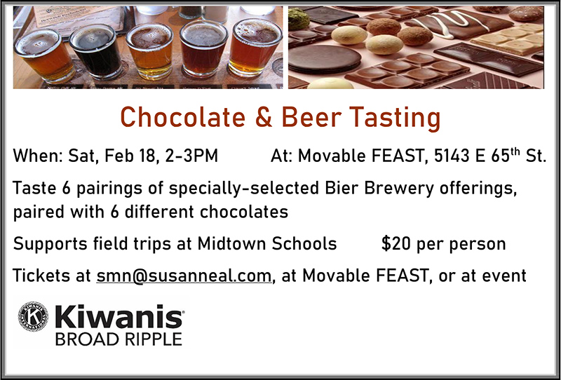 BR Kiwanis Event to support Midtown Schools - Chocolate and Beer Tasting   