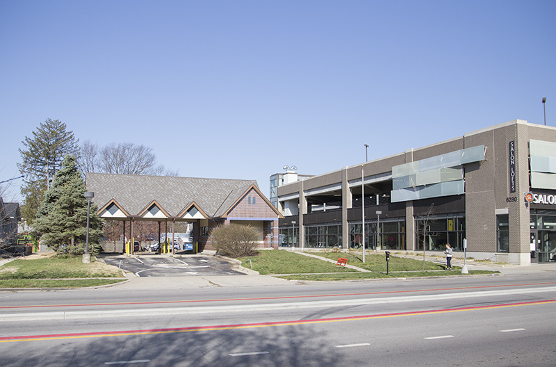 The building before razing