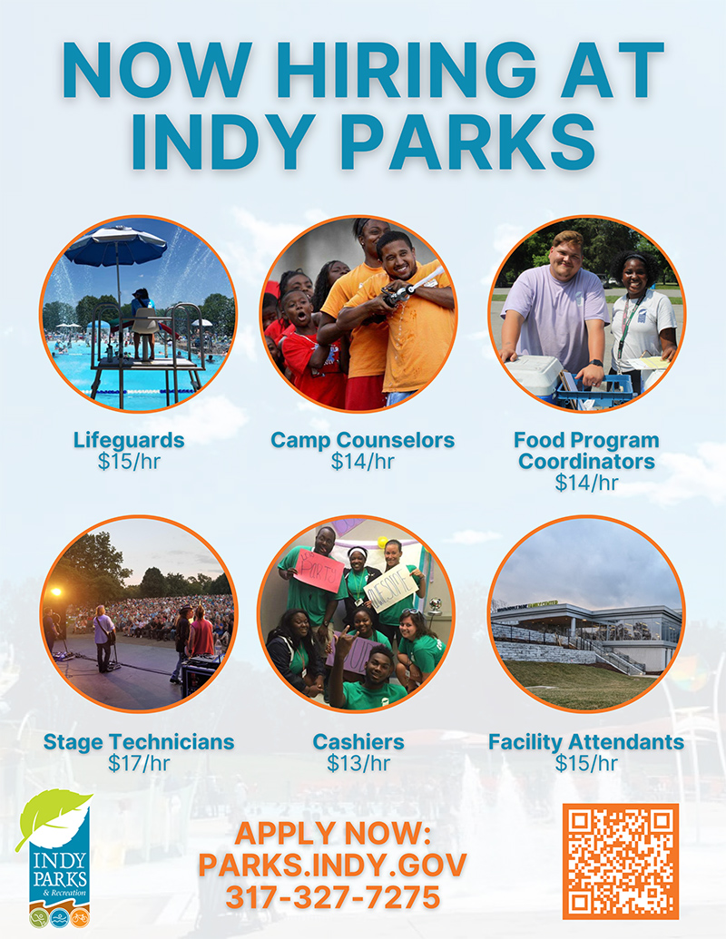Indy Parks announces summer 2022 hiring incentives - More than 400 positions available for summer season
