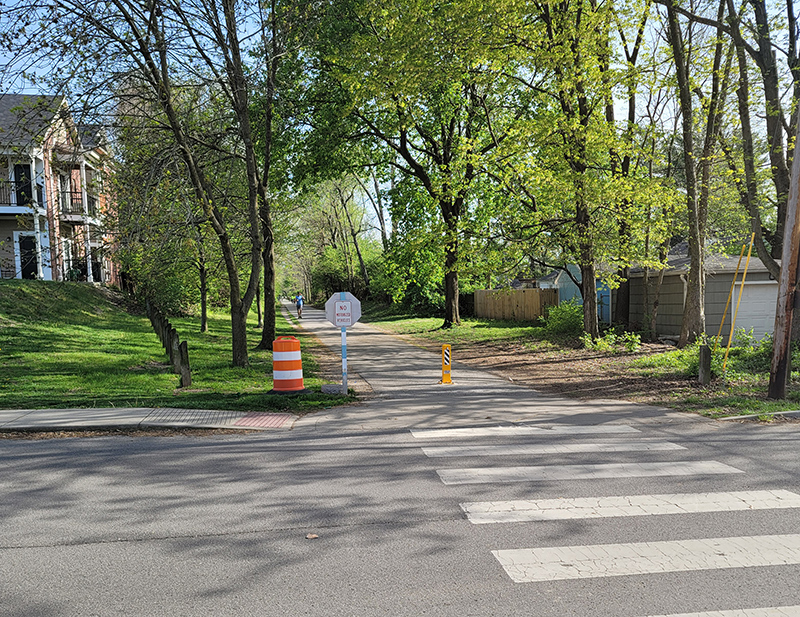 Random Rippling - Barriers added to Monon Trail