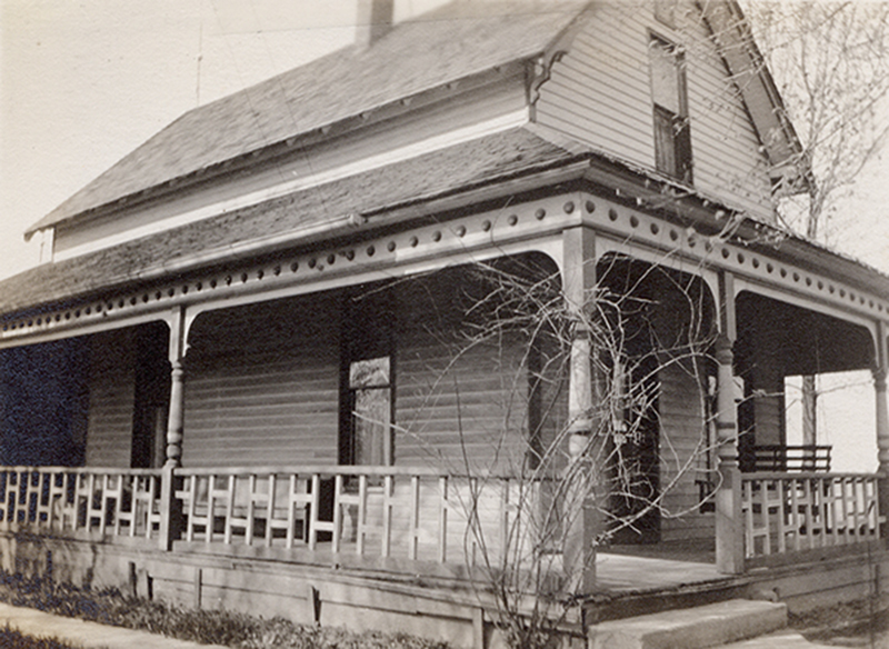 Hague home place (farm house) as it looked then John Ellsworth Hague children were born. It was at 8369 E. 96th Street, where the Fishers Meijer store is today.