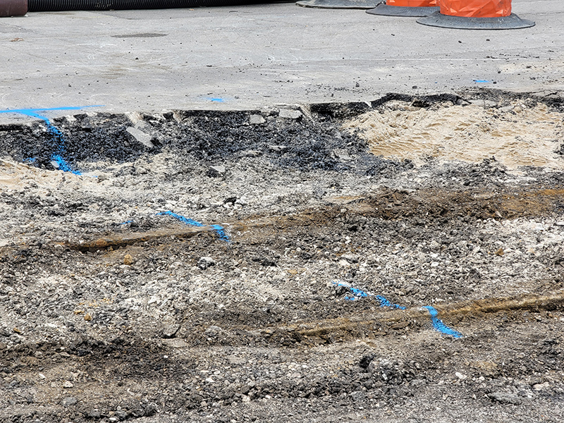 These tracks are in front of Old Pro's Table at 827 Broad Ripple Ave [H4 on <a href=