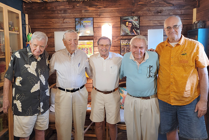 (L to R) Dan Wakefield, Bill Bastian, Jack Hogan, Jack Engledow, Alan Hague