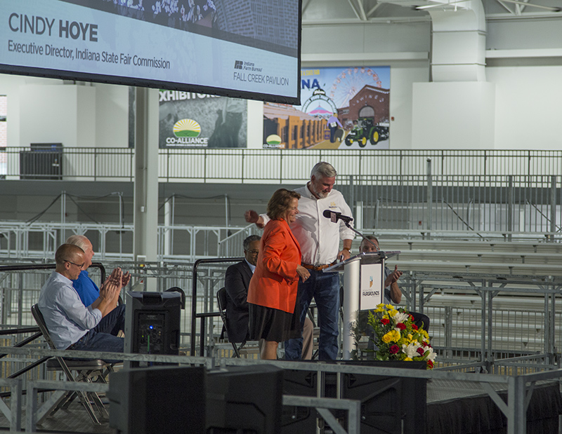 Cindy Hoye introduced Gov Holcomb
