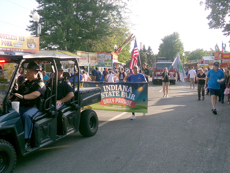 The daily tractor parade