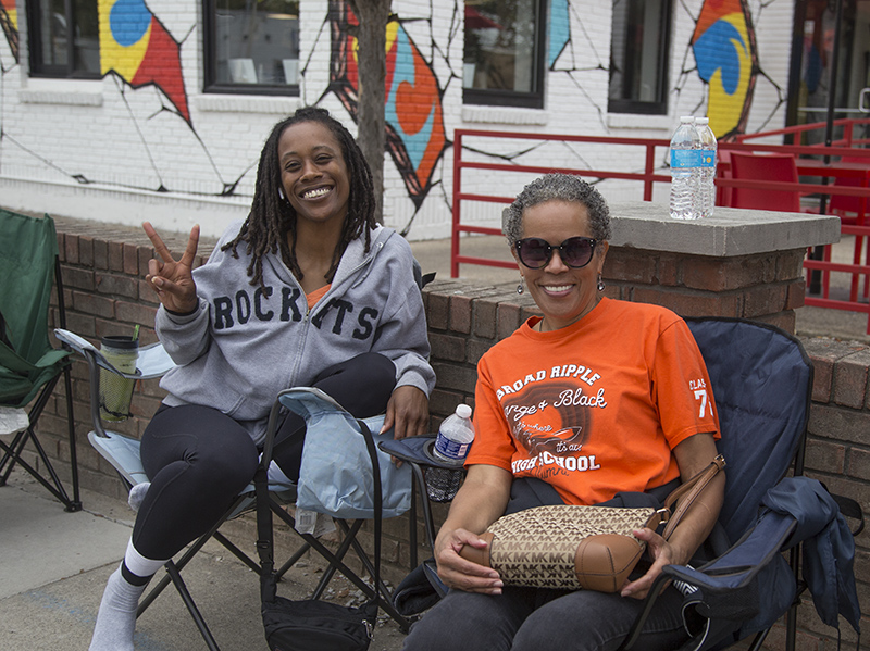 Ashley Loy (Class of 2005) and Janice Loy (Class of 1978) watched from Winthrop and BR Ave