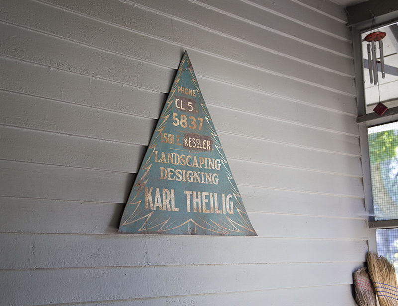 One of Karl Theilig's original landscaping signs