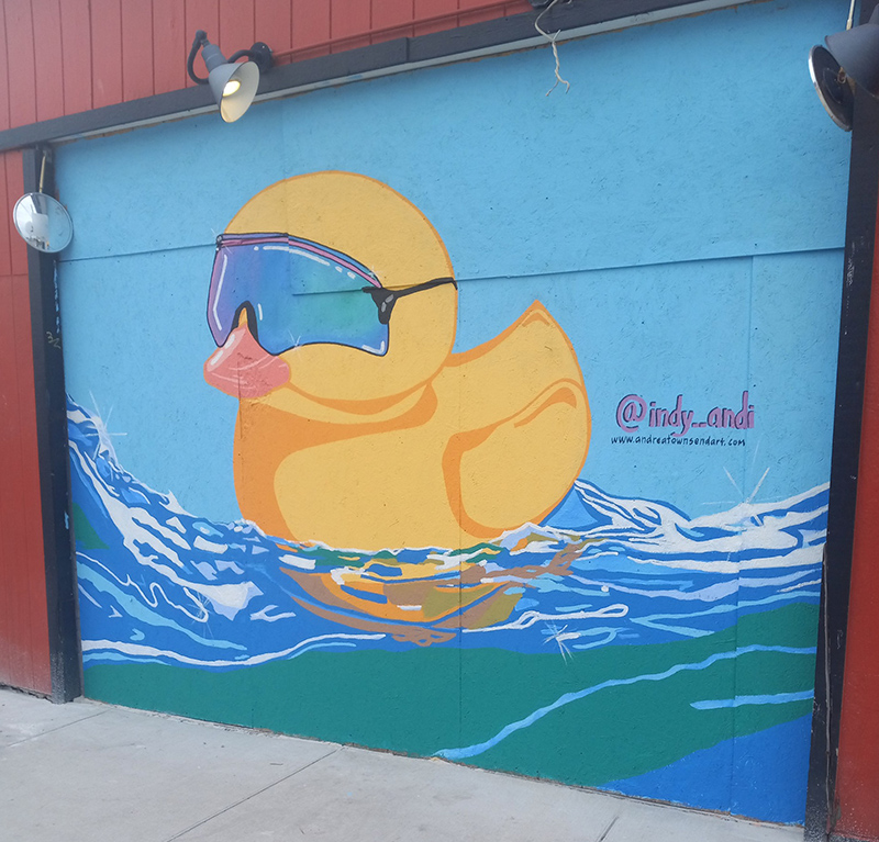 The finished duck mural