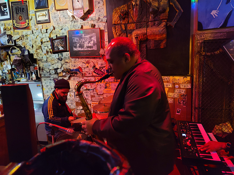 Richard Sleepy Floyd on drums