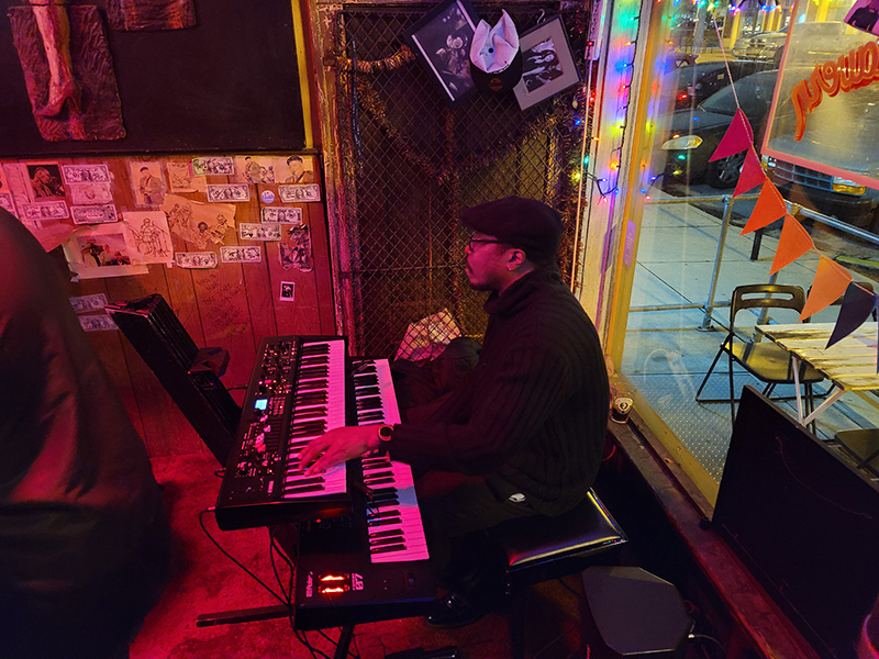 Reggie Bishop on keyboard