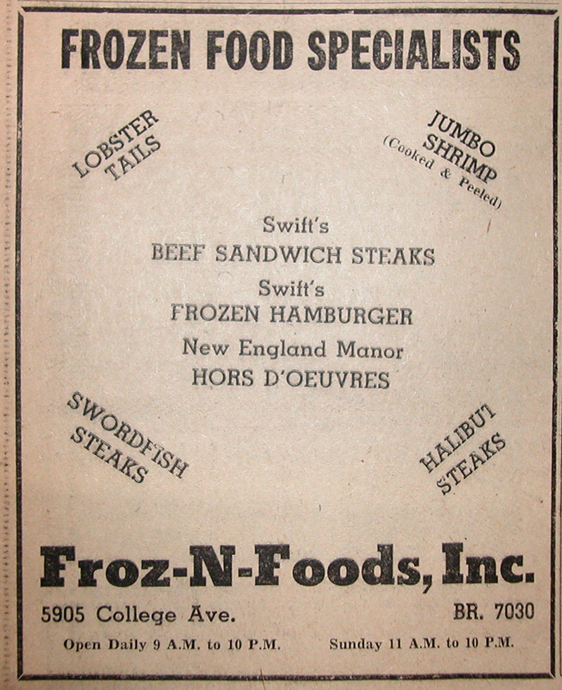This ad was in a 1949 newspaper from Broad Ripple resident Vernon Earle