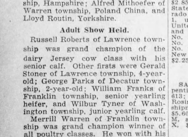 from Indianapolis Star August 16, 1936