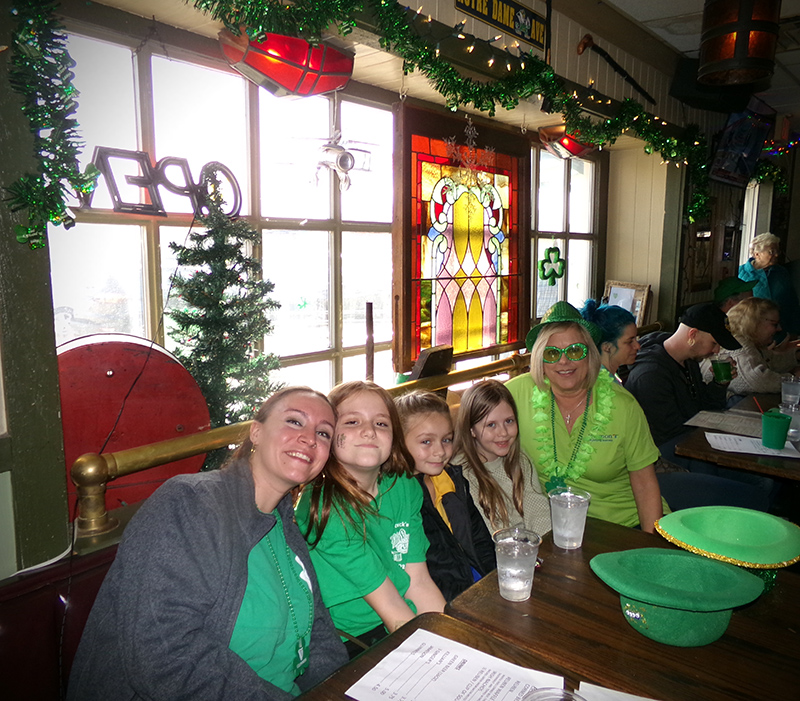 Gathering at the Pawn Shop Pub on St. Patrick's Day