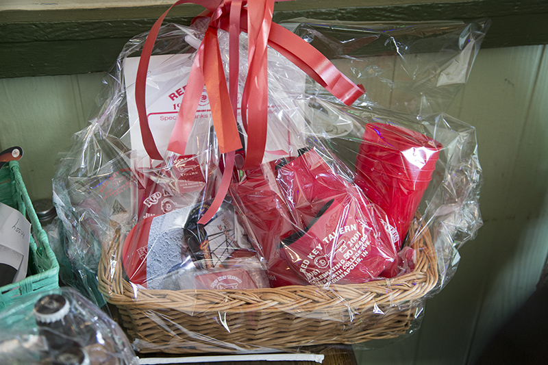 The Red Key Tavern basket in the raffle