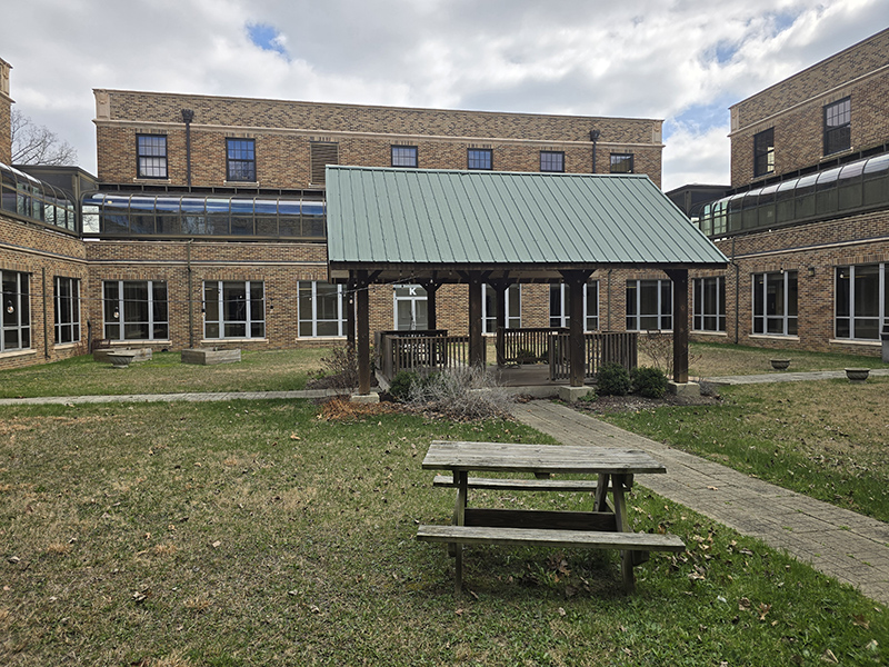 Courtyard of one of the dorms