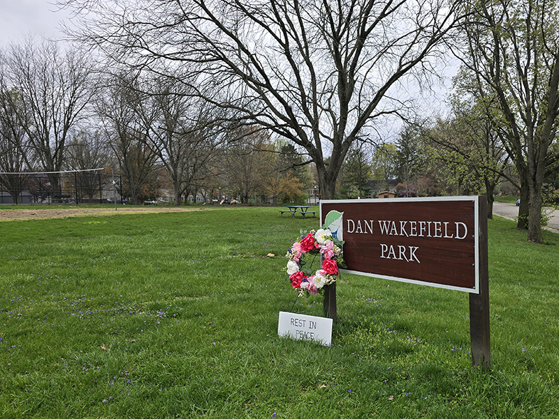 2024: A tribute at Dan Wakefield Park, at 61st and Broadway Street.