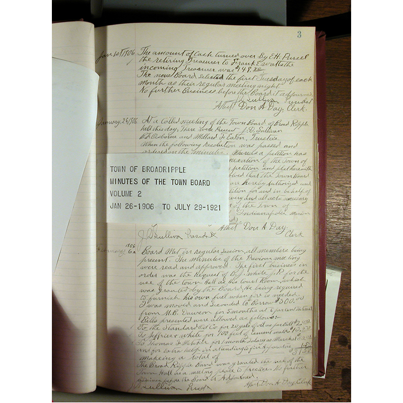 The binder people made Broad Ripple one word, a pretty common error, even today!