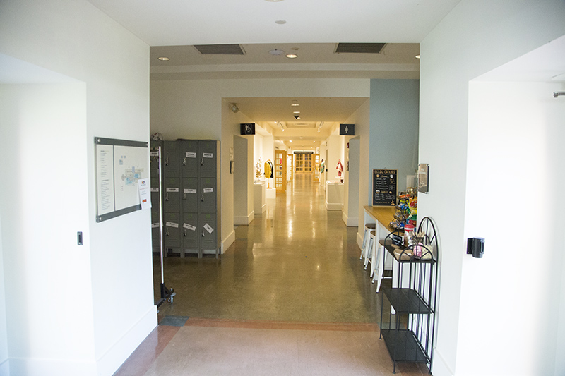 Equal Grounds Café is just inside the west door by the Ruth Lilly Library.