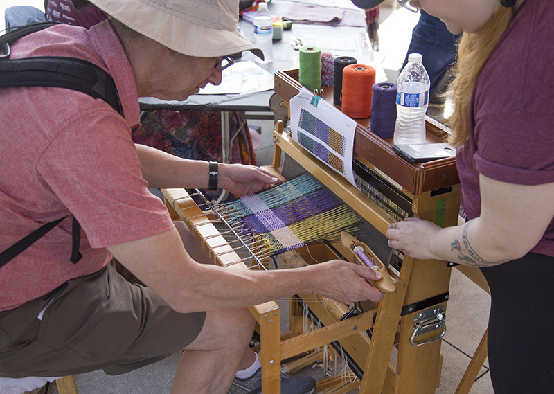 Attendees could try making a rug on a loom