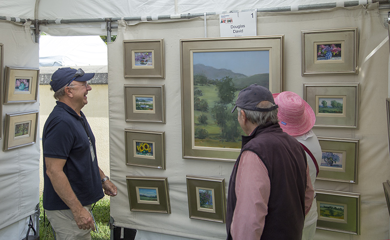 Local artist Douglas David in his 30th (maybe 31st) year at the Art Fair.