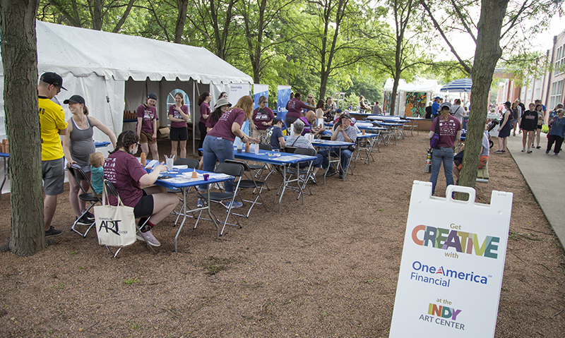 The OneAmerica Financial tent
