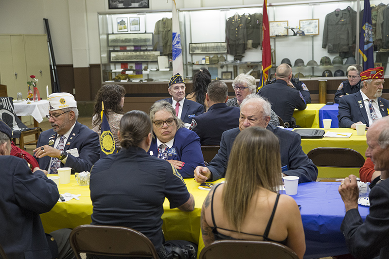 At the dinner before the ceremony, catered by the Steer Inn.
