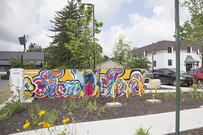Random Rippling - New Mural on Guilford at Main Street