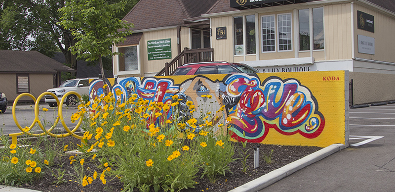 Random Rippling - New Mural on Guilford at Main Street