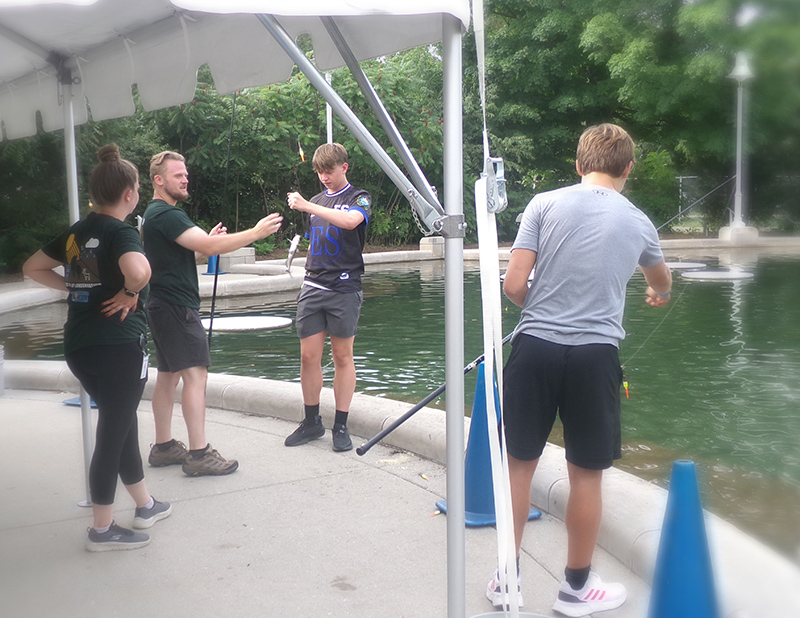 Fishing at the DNR pond