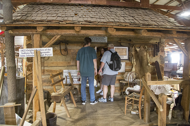 A replica of the Johnson cabin. (John Johnson and Sarah Pursel are your editor's great-great-great-great-grandparents)