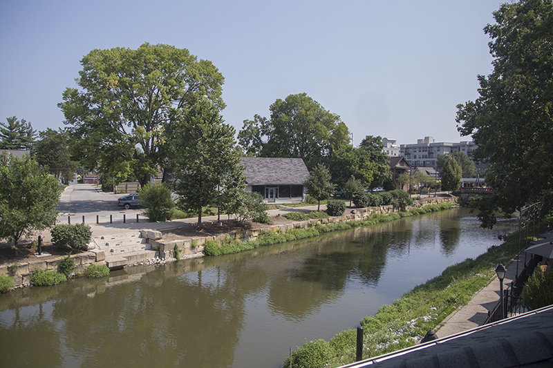Look at this view of the canal from the upstairs window