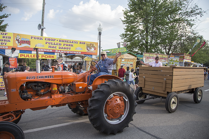 The daily tractor parade