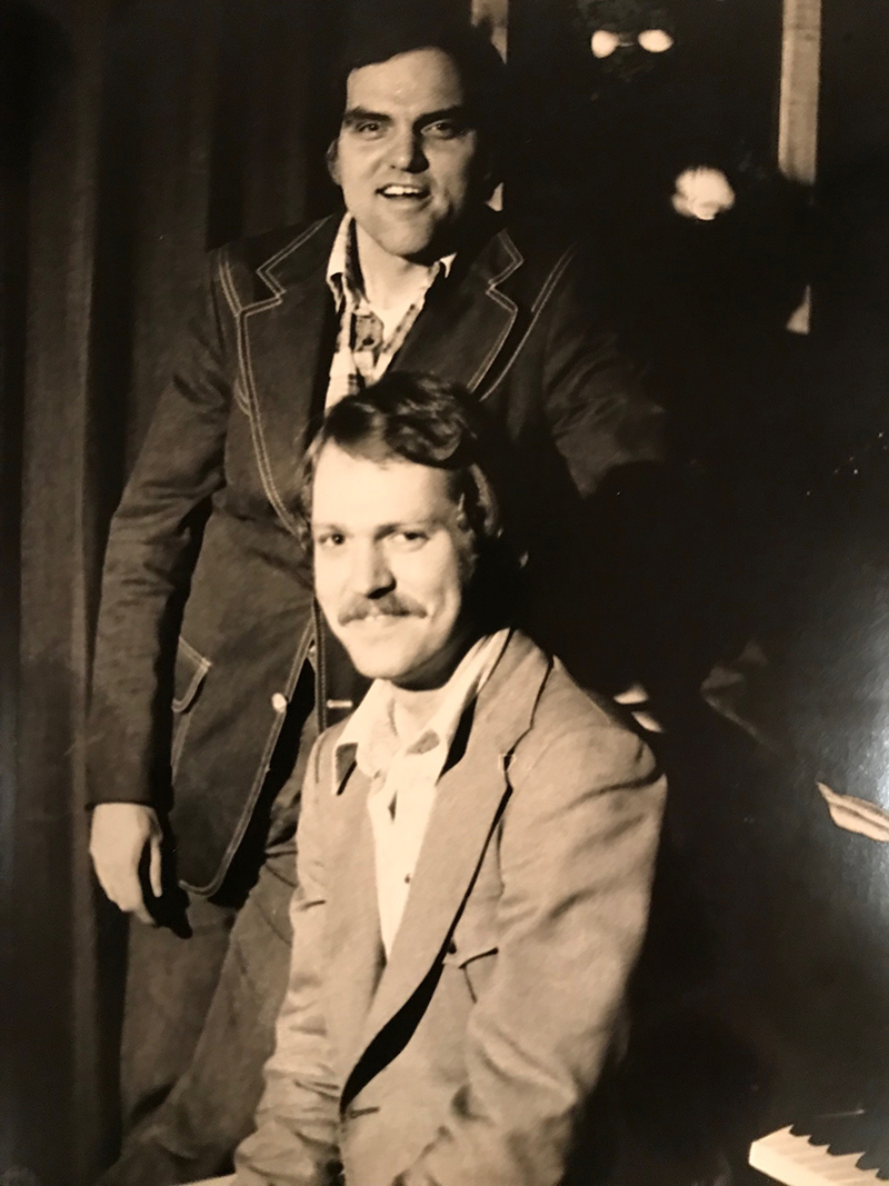 A vintage photo of John Von Ohlen and Steve Allee. 
